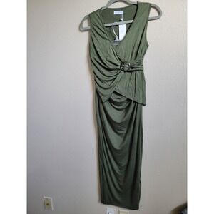 Clothing Atelier Green 100% Cotton 2 Piece Ring Detail Top & Skirt Set‎ Sz S NWT